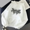 thumbnail image 4 of Rock Punk Graphics Drawstring Hoodies Women Gothic Oversized Loose Long Sleeve Sweatshirts Pullover Top, 4 of 8