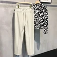 thumbnail image 4 of Pantalones de verano negros para hombre, 9 pantalones de traje para hombre, drapeados, fluidos, recortados, rectos, para el trabajo, 2024, finos, informales, elegantes, clásicos, nuevos, 4 of 5