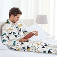 thumbnail image 5 of Bingfone Men's Pajama Set 2 Piece Loungewear PJs, Long Sleeve with Pajama Pants-Cute Whale, 5 of 7