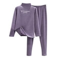 thumbnail image 2 of Pajamas for Women Set Cotton Winter,Women's Fuzzy Lounge Casual Pajamas Sets Long Sleeve Fleece Pullover and Pants Set 2 Piece Fluffy Loungewear Sleepwear, 2 of 6