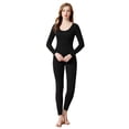 thumbnail image 1 of Long Johns - Conjunto de pijama de capa base con forro polar para mujer, ropa interior térmica para clima frío Adepaton BST3001014-2, 1 of 5