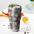 thumbnail image 4 of 30oz Pioneer Flower Floral Print Pattern Tumbler, Double Wall Vacuum Insulated Cup, BPA-Free Leak Proof Lid & Reusable Straws, Hot 12h, Cold 34h, 4 of 6