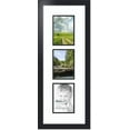 thumbnail image 1 of double-multimat-138-61/89-frbw26079 collage photo frame double mat with 3-5x7 openings and  black frame, super white, 3-5x7, 1 of 2