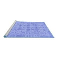 thumbnail image 2 of Ahgly Company Machine Washable Indoor Round Oriental Blue Traditional Area Rugs, 6' Round, 2 of 4