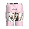 thumbnail image 4 of Rocae Cute Cats for Men's Soft Sleep Pajama Shorts, Waistband and Pockets, 4 of 9