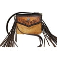 thumbnail image 3 of Women Western Floral Tooled Leather  Hair On Hide Shoulder Purse Hand bag 27FK06, 3 of 4