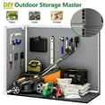 thumbnail image 6 of 306GAL Outdoor Storage Box, 1170L Patio Deck Box and Resin Shed, Waterproof Storage Cabinet  for Garden Tool Garbage Cans, 3 Doors, Quick Assembly, 6 of 9