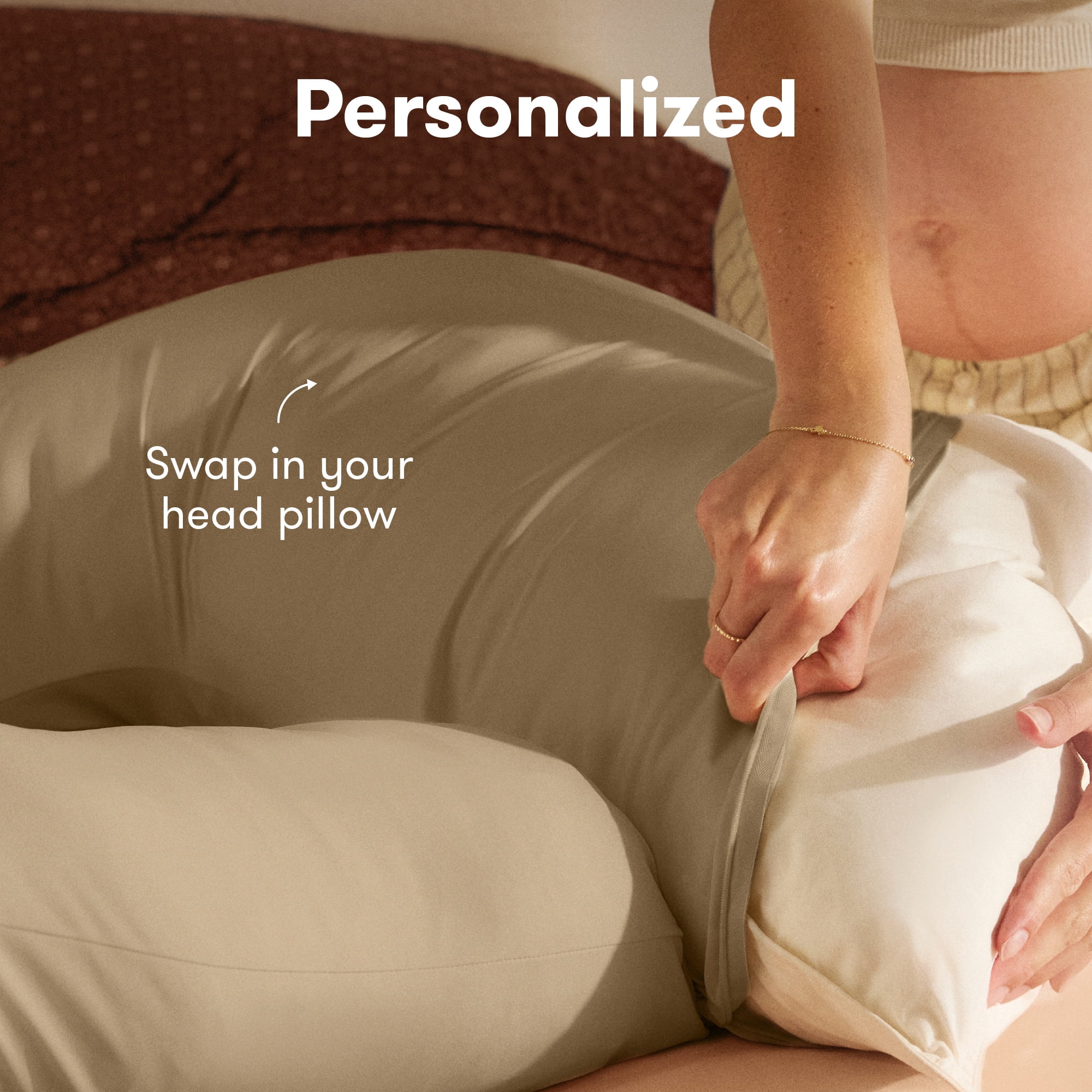 Frida Mom Full Body Support Pregnancy Pillow, Cooling Pregnancy Pillow,  Wraps Around for All Over Support, Extended Length to Support from Head to Toe, Easy to Clean, Breathable, Compact Storage Bag