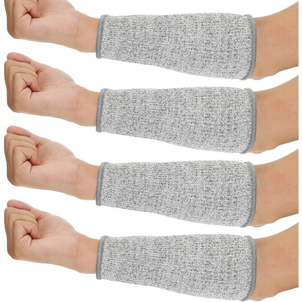2 pares de mangas protectoras para brazos, para piel fina, anticortes y quemaduras, para cocinar y construir.