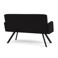 thumbnail image 3 of Willow Lounge Lobby Reception Waiting Room Loveseat / Black Steel / Black, 3 of 5