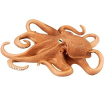 DRAFIDEEP 1Pack Octopus Model Realistic Sea Animal Figurines Lifelike Decoration Brown Plastic