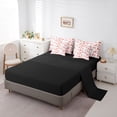 thumbnail image 5 of Erosebridal Cute Bowknot Bedding Comforter Set 7pcs for Kid, Butterfly Knot King Bedding Sets, White Red, 5 of 7