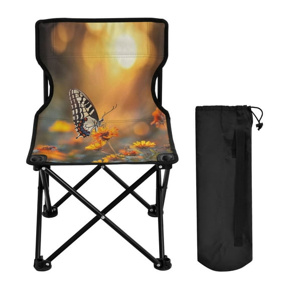 BZSMCE Camping Chairs Modern Butterfly Serenade Pattern Folding chair