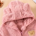 thumbnail image 5 of Hrsba Children's Winter Thickened Hooded Warm Coat Kids Unisex Jacket Fall And Winter Kids Solid Color Zipper Jacket Long Sleeve Fleece Lined Casual Outerwear, 5 of 5