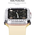 thumbnail image 4 of 2-Pack Bling Compatible for Apple Watch Cases 38mm Series 3 2 1, Protective Bumper for iWatch Series 1/2/3 (38mm, Silver/Clear), 4 of 5