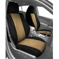 thumbnail image 2 of CalTrend Front Sport Buckets Carbon Fiber Seat Covers for 2015-2022 Dodge Challenger - DG401-06FC Beige Insert with Black Trim, 2 of 3