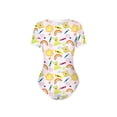 thumbnail image 2 of Mialoley Combinaison Aguichant Slim pour Femmes, Adultes Imprimé Dessin Animé Manches Courtes Col Rond Taille Haute, 2 of 7