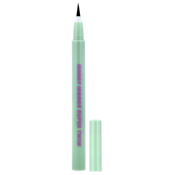 Merrymonde Super Twim Pen Eyeliner, 01 Vivid Black, 0.02 fl oz (0.5 ml)
