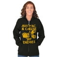 thumbnail image 4 of Funny Mac and Cheese Not Enemies Joke Zip Up Hoodie Men's Women's Brisco Brands X, 4 of 6