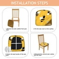 thumbnail image 4 of Cute Bee Seat Covers for Dining Room Chairs Set Of 4,Stretch Printed Washable Chair Seat Cover with Elastic Ties and Button,Removable Waterproof Couch Cushion Covers, 4 of 6