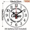 thumbnail image 3 of The 10-inch 2D flat "Coffee slogan" silent wooden wall clock is an ideal gift for Halloween, Easter and Christmas, 3 of 7