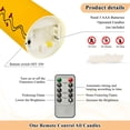 thumbnail image 5 of Iauyy Flameless Candles Battery Operated LED Pillar Candles with Remote and Timer, Yellow Line Drawing Set of 2 （S), 5 of 8
