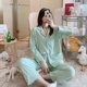 thumbnail image 3 of Pijamas de algodón para mujer, conjunto de ropa de dormir de talla grande, cárdigan de invierno, suave, de Navidad, 100%, 3 of 3