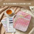 thumbnail image 3 of ZUXONGSY Pink Marble Print Bible Cover for Women Quilted Bible Carrying Case Stylish ChuZU Bag with Tabs & Pen Slots Christian Gift for ChuZU, Essentials, 3 of 7