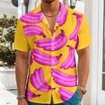thumbnail image 5 of Ankishi Mens Hawaiian Shirt Fruit Lapel Button Down Short Sleeve Beach Shirts Summer Tops for Streetwear, 5 of 8