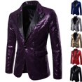thumbnail image 3 of Traje de lentejuelas doradas de alto rendimiento, traje de talla grande, traje de presentador de discoteca para hombre, abrigo de estudio MC, 3 of 6