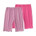 thumbnail image 1 of Odeerbi 2-13 Años Niñas 2 Pcs Modal Bike Shorts Cintura Alta Seguridad Bajo Vestido Slip Shorts Yoga Dance Shorts Verano Bermudas Shorts Pantalones de Color Sólido, 1 of 8