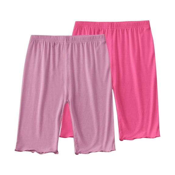 Fjofpr Girls Clothes Clearance under $5.00 Girls Shorts Size 10-12 Multipack 2PC Children's Summer Solid Color Casual High Waisted Half Shorts Pants For Kids (2-13 Years)