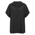 thumbnail image 4 of YOTMKGDO Blouses for Women Dressy Casual, Business Casual Outfits for Women, Women'S Solid Color Business Casual, Interview Outfits for Women, Short Sleeve Shirts for Women, Black, M, 4 of 5