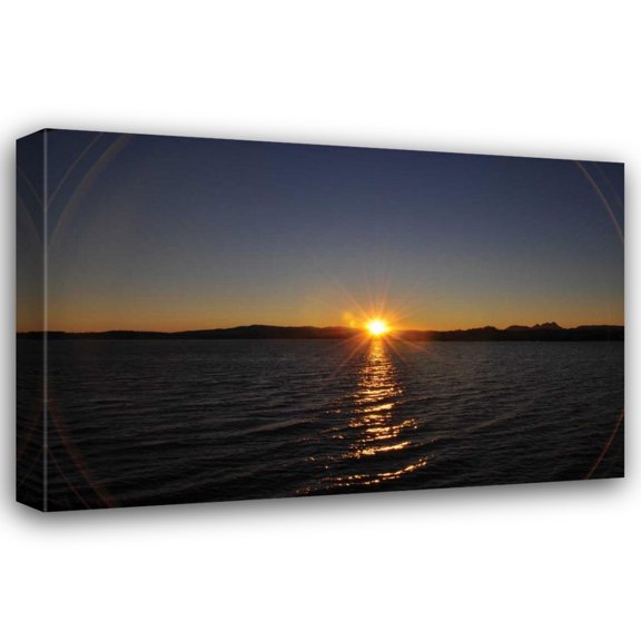 Logan Thomas 18x13 Gallery Wrapped Canvas Wall Art Titled - Water Sundown II