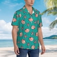 thumbnail image 5 of Xecao Starfish and Shell print Hawaiian shirt - a stylish short-sleeve button-down for men, perfect for casual beach and tropical outings., 5 of 9