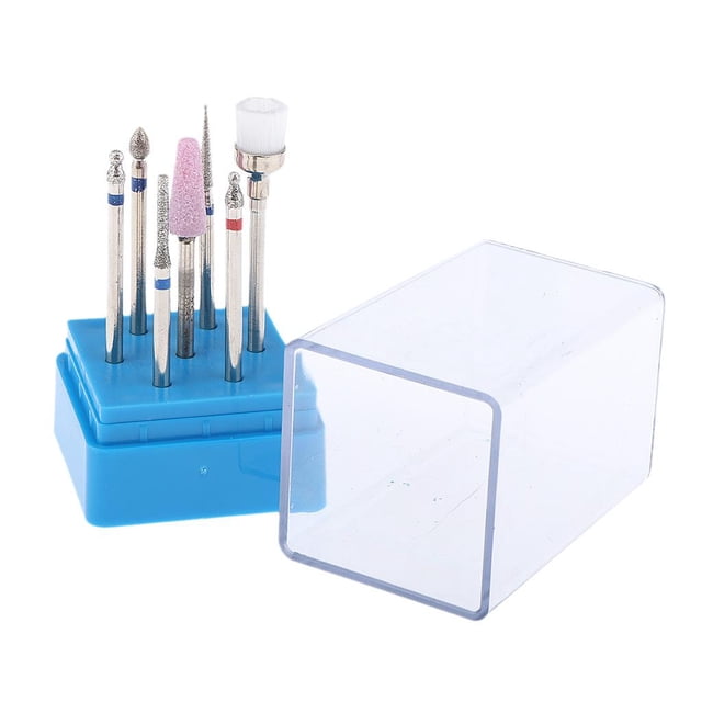 Brocas para Uñas shamjiam 7 Piezas acero de Aleación de Tungsteno Arte profesional del clavo