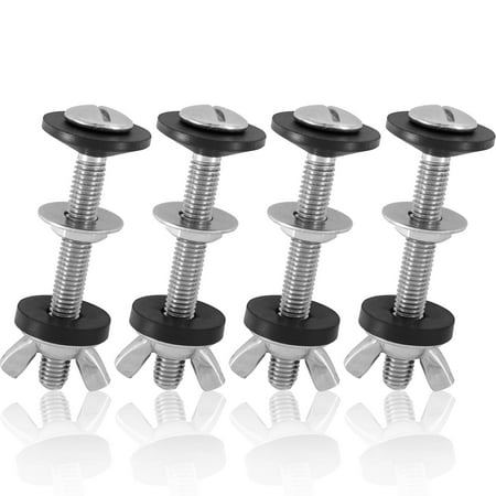 

4Pcs Toilet Tank to Bowl Bolt Kit Toilet Tank Bolts 304 Stainless Steel Toilet Seat Screw Bolt Kit 3.15inch Durable Toilet Bolt Replacement for Toilet