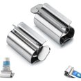 thumbnail image 1 of 2pcs Toothpaste Dispenser Holder,automatic Toothpaste Dispenser,plastic Toothpaste Shelf(pink And Blue), 1 of 4