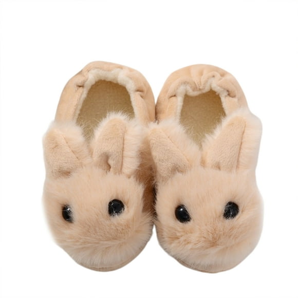 Toddler Baby Plush Slippers, Soft Bunny Winter Warm House Bedroom Shoes Anti-Slip First Walkers