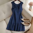 thumbnail image 4 of ASEIDFNSA Womens Tank Dress Sleeveless Crew Neck Ruffle Hem Short Summer Dress, 4 of 5