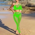 thumbnail image 2 of Sexy Lingerie Sets for Women Valentine Off Shoulder Long Sleeve Halter Tops Deep V Mesh Pant Bodycon Boudoir Set, 2 of 5