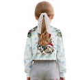 thumbnail image 2 of COEQINE Crop Top for Girls Short Length Long Sleeve Sweatshirt, Fall Winter Crewneck Pullover, Cute Casual Loose Fit Tops for Kids 5-6 Years, Christmas Cat Snowflake, 2 of 7
