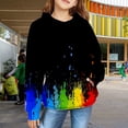 thumbnail image 5 of Mercatoo 𝗛oodie Girls Oversized Crewneck Sweatshirts Casual Hooded Flower Gradient 𝗛oodie Clothes Fall Fashion Outfits, 5 of 7