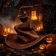 thumbnail image 5 of Adult Wizard and Witch Hats, Large Pointed-Top Wide-Brimmed Magician Costume Hats, Halloween Cosplay Party Accessories, Available in Multiple Colors, 5 of 7