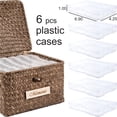 thumbnail image 3 of Caja de almacenamiento de fotos BIZYAC Keepsake Seagrass con 6 estuches, 3 of 9