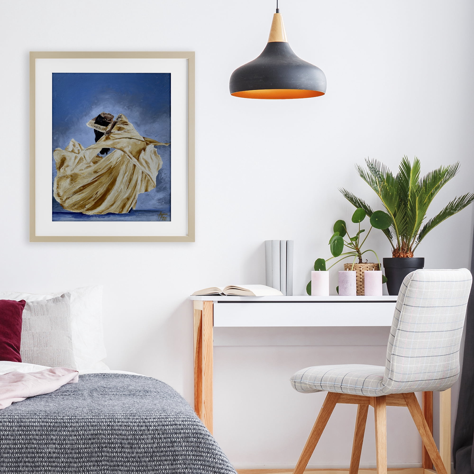 Stupell Industries Expressive Elegant Dancer Birch Framed Print Under Glass, design by Lauren Luna