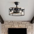 thumbnail image 4 of Sofucor 20-Inch Modern Caged Ceiling Fan with 6 Speeds, Remote, and 5 Incandescent Bulbs, 4 of 13