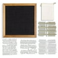 thumbnail image 2 of Real Wood Framed Felt Letter Board, Changeable Message Board, 10" x 10", Folding Stand and Wall Mount, 500+ Pieces of White & Gold Letters, Numbers, Words & Symbols, by Better Office Products (Rustic, 2 of 5