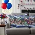 thumbnail image 5 of 2 Pack Outdoor Waterproof Throw Pillow Covers,4th of July Patriotic Flower Eucalyptus Leaf Decorative Patio Pillowcases for Chair Couch Sofa 20x12in, 5 of 9