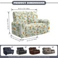 thumbnail image 6 of TSOVTHRID Floral Pale Green Print Loveseat Couch Covers 6-Piece Loveseat Recliner Covers with Elastic Bottom Stretch Polyester Furniture Protector for Love Seat Sofa, 6 of 7